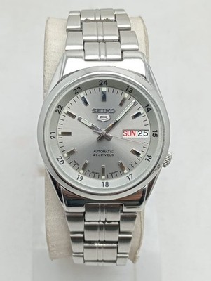 Seiko 5 Automatic Railway Time 7S26-02C0 Dial White Vintage Men s Wrist Watch