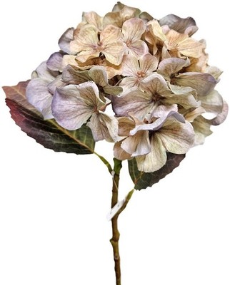 artplants Kunstblume Hortensie NYNMAR, grün-lila, 50cm, Ø18cm
