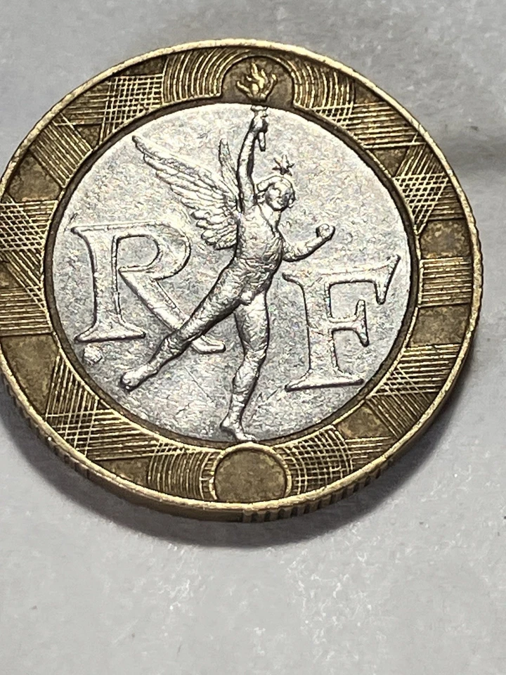 Moneda de plata y oro Liberte -Egalite-Fraternite 10 F 1991 vintage Foto 4 de 4