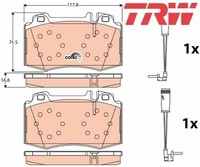 TRW GDB1543 Bremsbelagsatz FüR Scheibenbremse Bremsbelagsatz BremsbeläGe