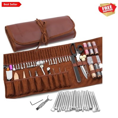 Professional Leather Working Tools Set with 72 Pieces - Perfect for DIY Projects