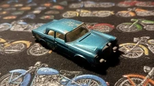 LESNEY NO#46-c,v,2,1968 Mercedes Benz 300se, metallic blue w/Black Wheels