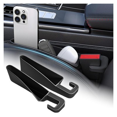 VKQTS 2PCS Short Car Seat Gap Filler Organizer 11.02*3.27*2.57 inch, Black 
