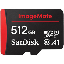 SanDisk ImageMate 512GB microSDXC UHS-I Flash Memory Card w/ SD Adapter