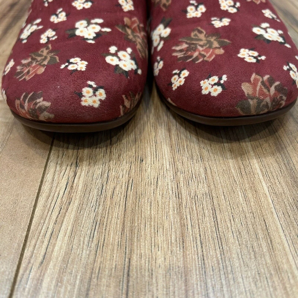 Fitflop Chrissie 花卉拖鞋木底鞋红色女式 6 家居鞋舒适 — 第 4/4 张图片