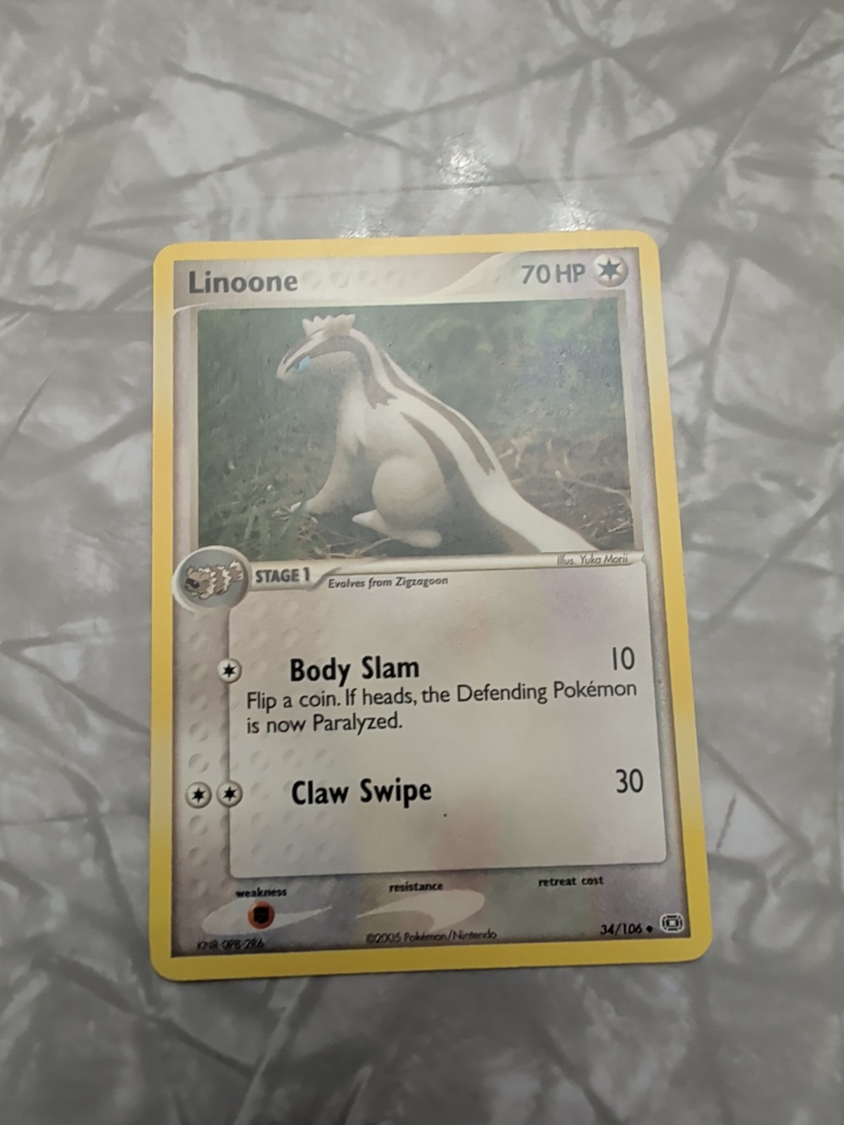 Pokemon TCG Linoone EX Emerald 34/106 uncommon 2005 NM