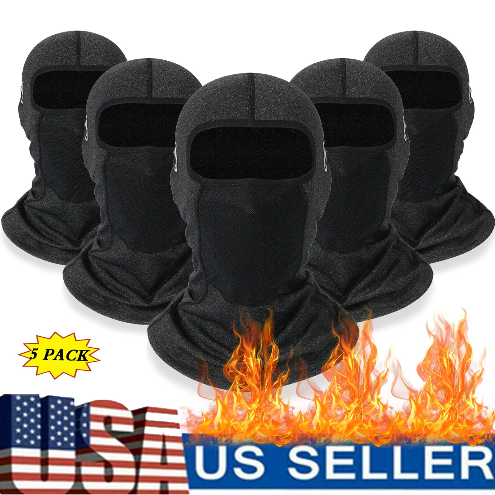 5Pcs Full Face Balaclava Ski Mask Neck Motorcycle Winter Windproof Thermal Hat
Opens in a new window