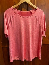 90 Degrees Reflex Heathered Orange Mesh Tessa Lightweight Tee Women's XL (NWOT)