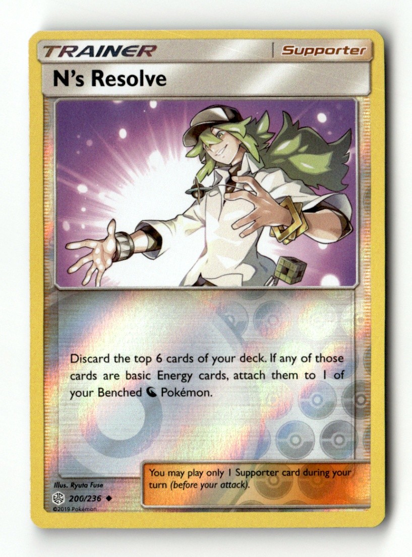 N's Resolve Uncommon Reverse Holo SM - Cosmic Eclipse 200/236 LP Pokémon TCG