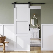 SmartStandard 32in x 84in Sliding Barn Door with 6FT Barn Door Hardware Track 
