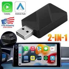 For iPhone Apple USB Wireless CarPlay & Android Auto Adapter Dongle Plug & Play