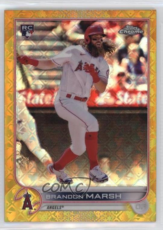 2022 Topps Chrome Logofractor Edition Gold Refractor 10/50 Brandon Marsh 15mj