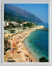 Poros Beach Cephalonia Greece Postcard 1992 Kefalonia Ionian Islands