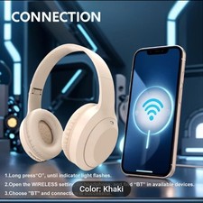 Genai Wireless Headphones with Built In Microphone / Khaki