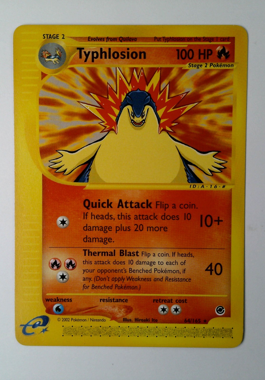Excellent pokemon Typhlosion 64/165 Expedition