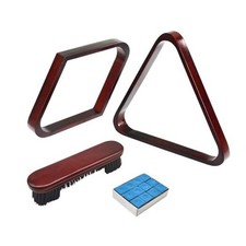 Solid Wood Pool Ball Triangle Rack, Pool Table Ball Holder Positioning Burgundy