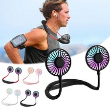 Portable Hanging Neck Sport Fan Lazy Neckband USB Rechargeable Personal Mini Fan