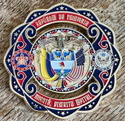 2.5  American U.S. Embassy State Dept - Bogota Colombia - Challenge Coin (Lenaj)