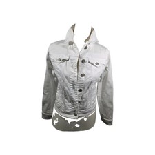 Old Navy White Denim Cropped Jacket
