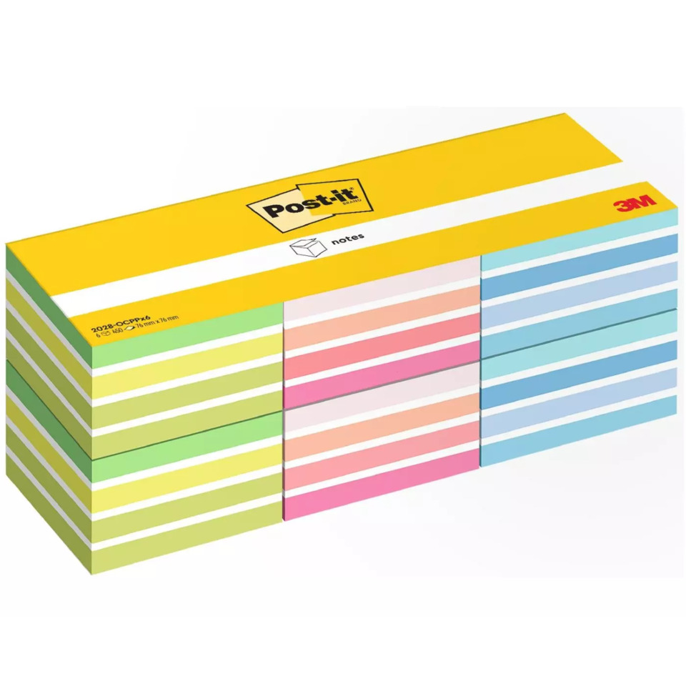 Foglietti riposizionabili Post-it® Cubo 76x76 mm - 450 ff - VALUE PACK da 6 cubi - Immagine 2