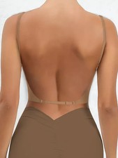 Invisible Bra Deep U Plunge Bras Backless Top for Dresses Sexy Lingerie with Tra