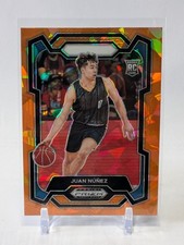Juan Nunez #36 Prizm Draft Picks Orange Cracked Ice Basketball 2024 RC