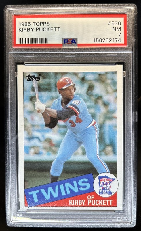 1985 Topps Kirby Puckett - Rookie RC #536 Twins PSA 7