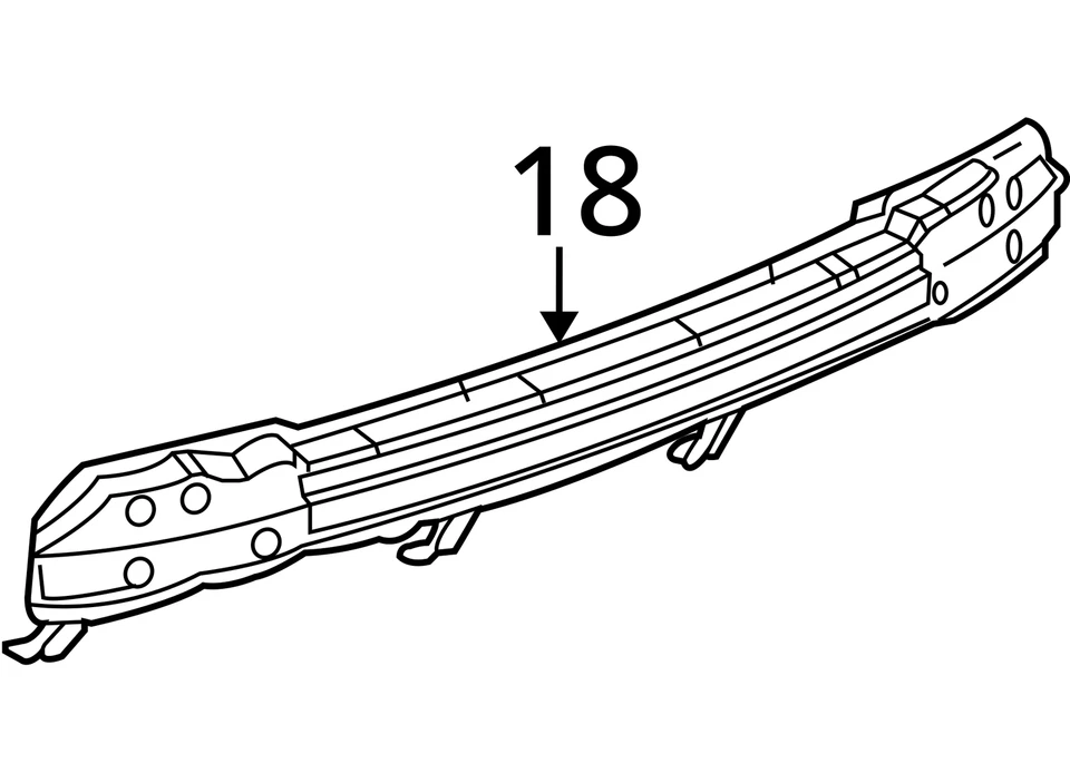 2008-2010 Saturn Vue Rear Bumper Reinforcement DQZU4 Foto 3 de 3