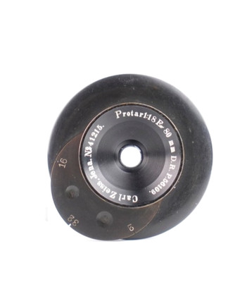 Vintage Messing Objektiv Carl Zeiss Jena Protar f/18 - 80mm #41215. Vollrahmen