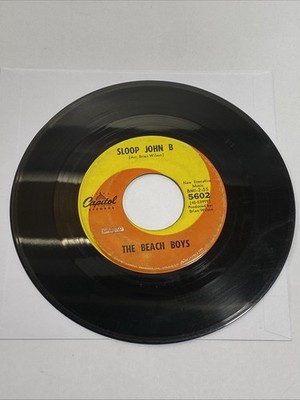 The Beach Boys Sloop John B 7'' Vinyl 1966 Single 45 rpm Capitol Record  5602