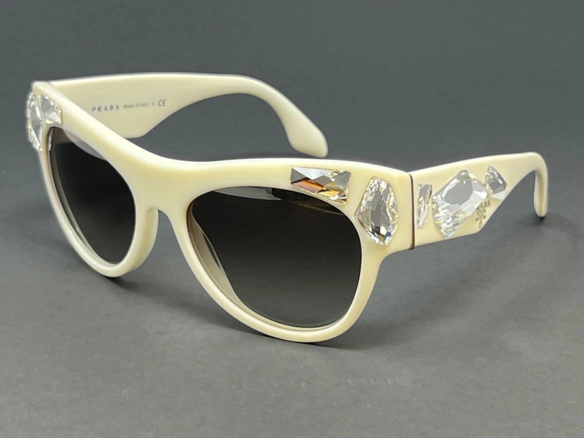 PRADA VOICE 26Q Cat Eye Sunglasses Havana White Yellow Crystal Jewel PR26QS PRADA Women main image 4