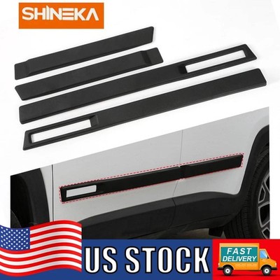 Car Door Body Side Molding Beltline Cover Trim Decor Kit For 2016+ Jeep Renegade