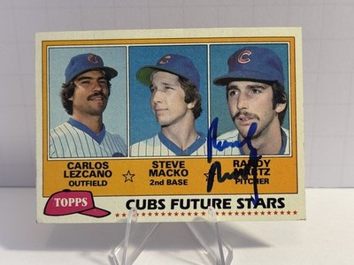 Randy Martz Chicago Cubs 1981 Topps Rookie #381 Autographed Baseball Card