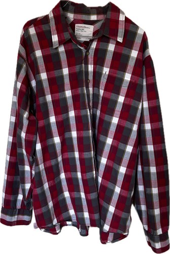 Wrangler Jeans Co. Shirt Men's Size 2X-Large Long Sleeve Pocket Red Plaid Button - Picture 4 of 6