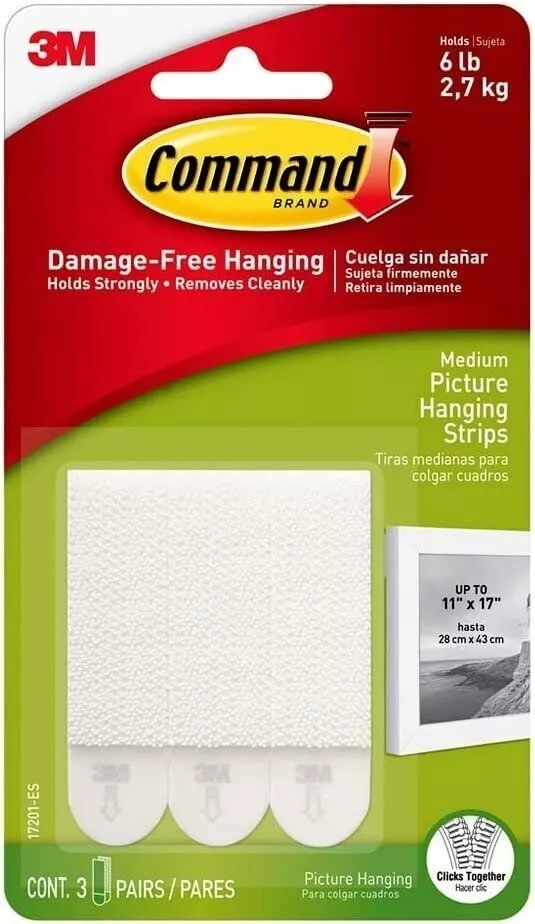 Command Picture Hanging Strips, Medium - 6 pack