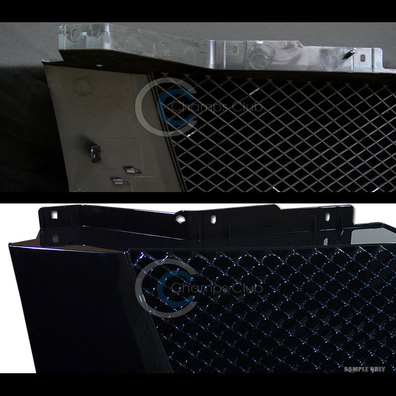 For 07-14 Cadillac Escalade/EXT Glossy Black Mesh Front Hood Bumper Grill Grille Foto 2 de 2