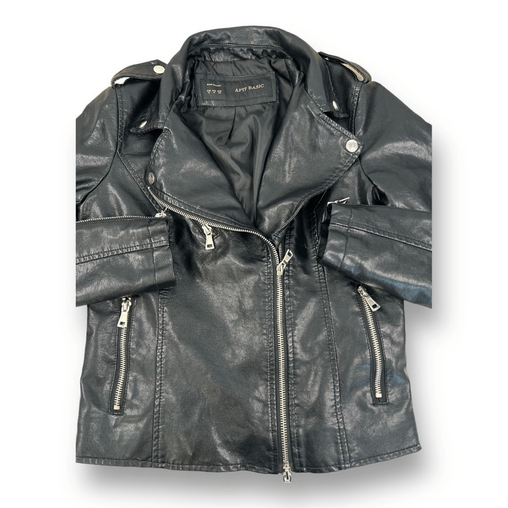 AFTF Basic Leather Jacket Size Medium - image 6