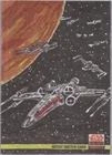 Star Wars Galaxy 5 - Unknown Artist X-Wings Sketch Card