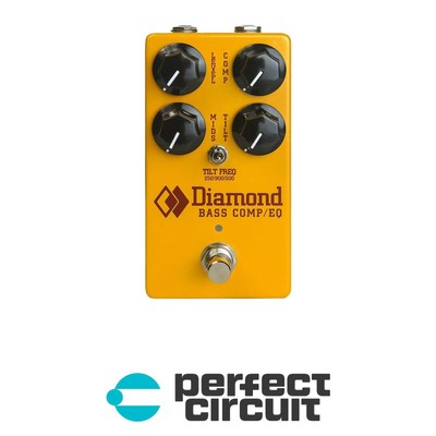 Diamond Bass Comp/EQ Optical Bass Compressor Pedal EFFECTS NEW PERFECT CIRCUIT