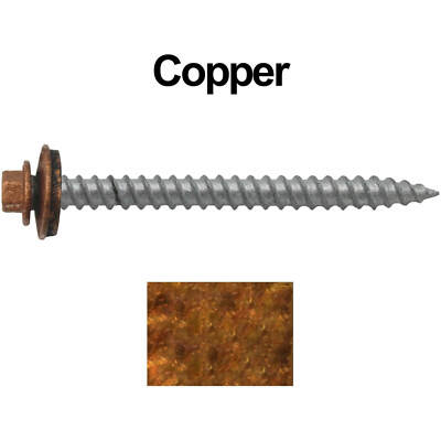 #12 x 2-1/2'' ReGrip Sheet Metal ROOFING SCREWS - Sharp Point - 1/4'' Hex Head