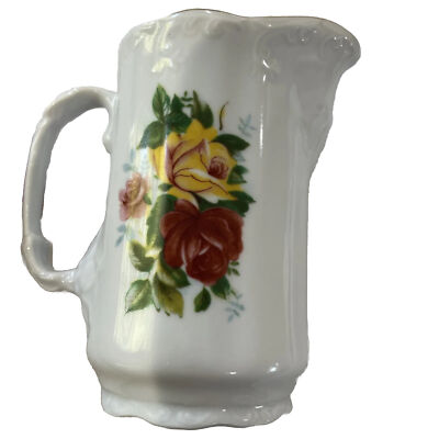 Romanian Fine porcelain Arpo Curtea De Arges Porcelain Creamer with roses