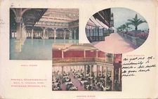 Hampton Virginia Interior Hotel Chamberlin Fortress Monroe Multiview Postcard