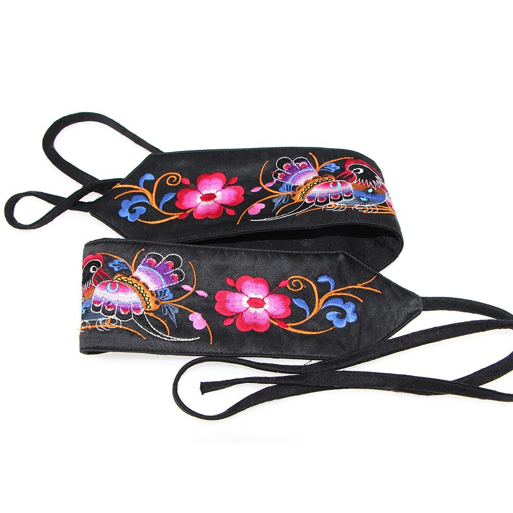 Dilicn Miao Embroidered Belt Floral Authentic Handmade 