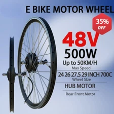 500W 48V High Speed Mountain Electric Bicycle Brushless Front/Rear Hub Motor