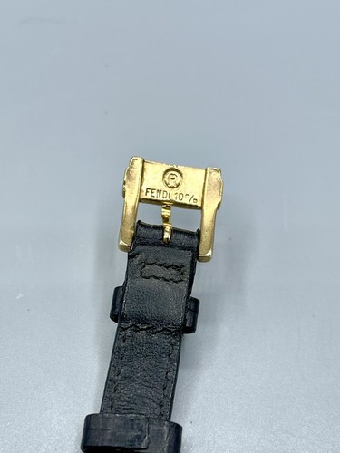 Vintage Fendi 18K Gold Plated 10 Microns 300G Watch Black Enamel Dial Gold - Bild 13 von 16