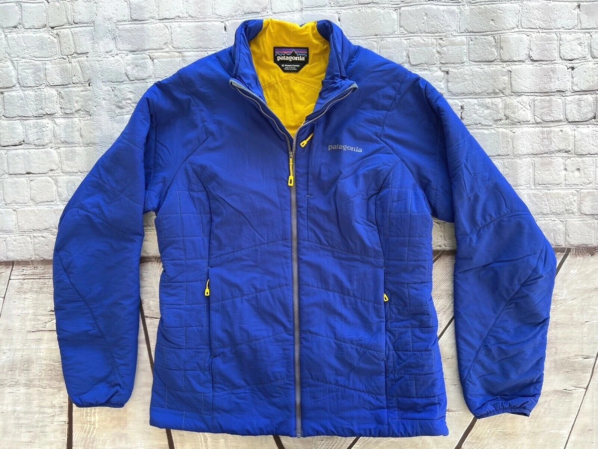 Womens PATAGONIA Blue Nano Air Puff Full Zip Sweater Jacket XL $249