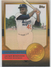 2012 Topps Baseball GOLDEN GREATS #GG-63 Jackie Robinson L.A. DODGERS Insert 11