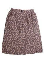 Vintage Floral Midi Skirt 1990s 642