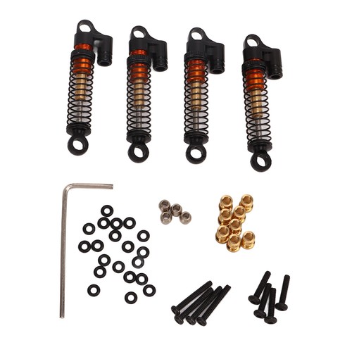 (Negro) Amortiguador RC Aleación de Aluminio Alta Elasticidad CNC RC Roscado Tele ZK - Imagen 8 de 22