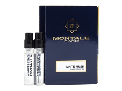 MONTALE PARIS WHITE MUSK EDP 2.0ml .06fl oz x 2 COLOGNE PERFUME SPRAY SAMPLES